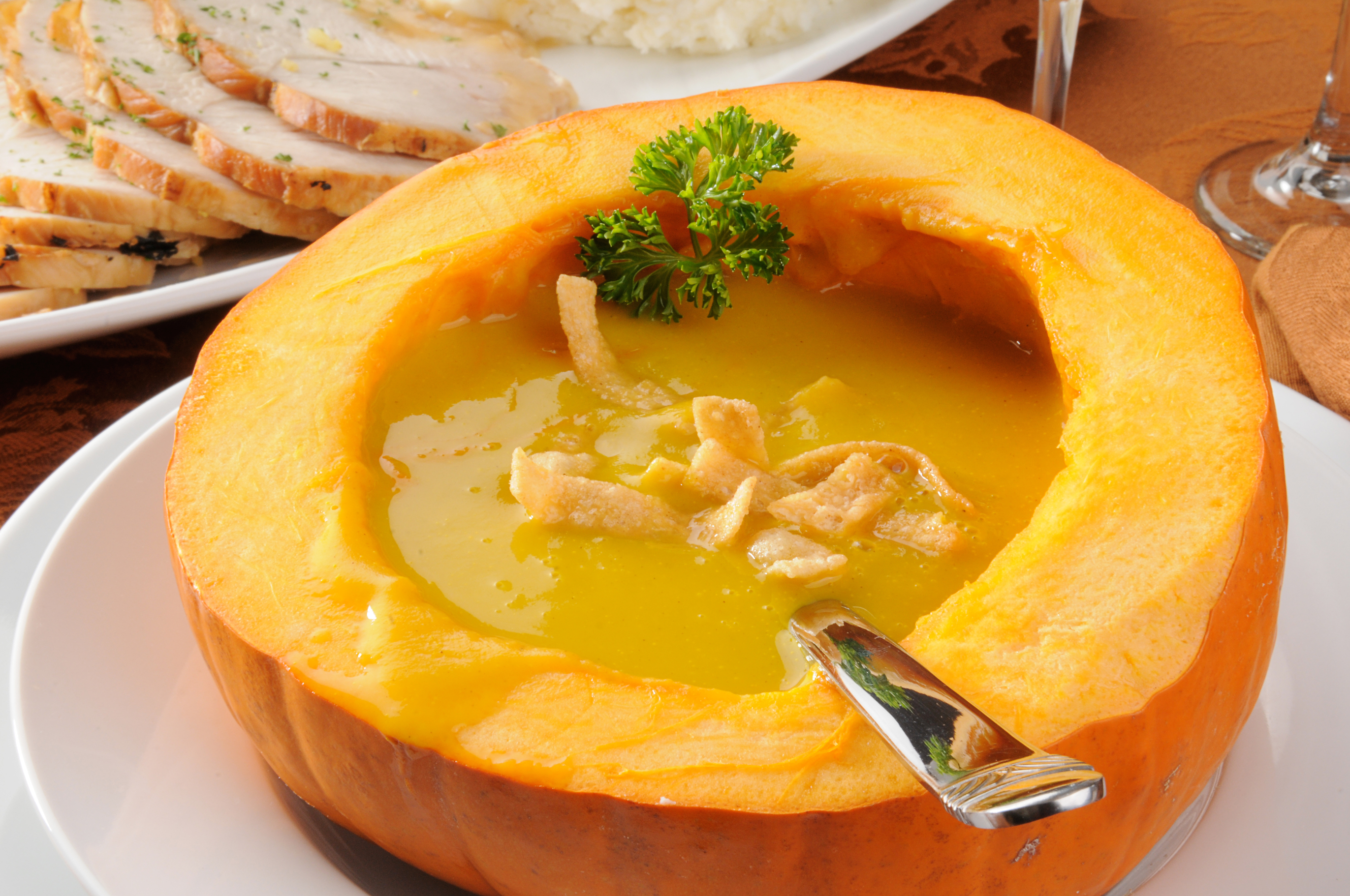 Turkey pumpkin soup